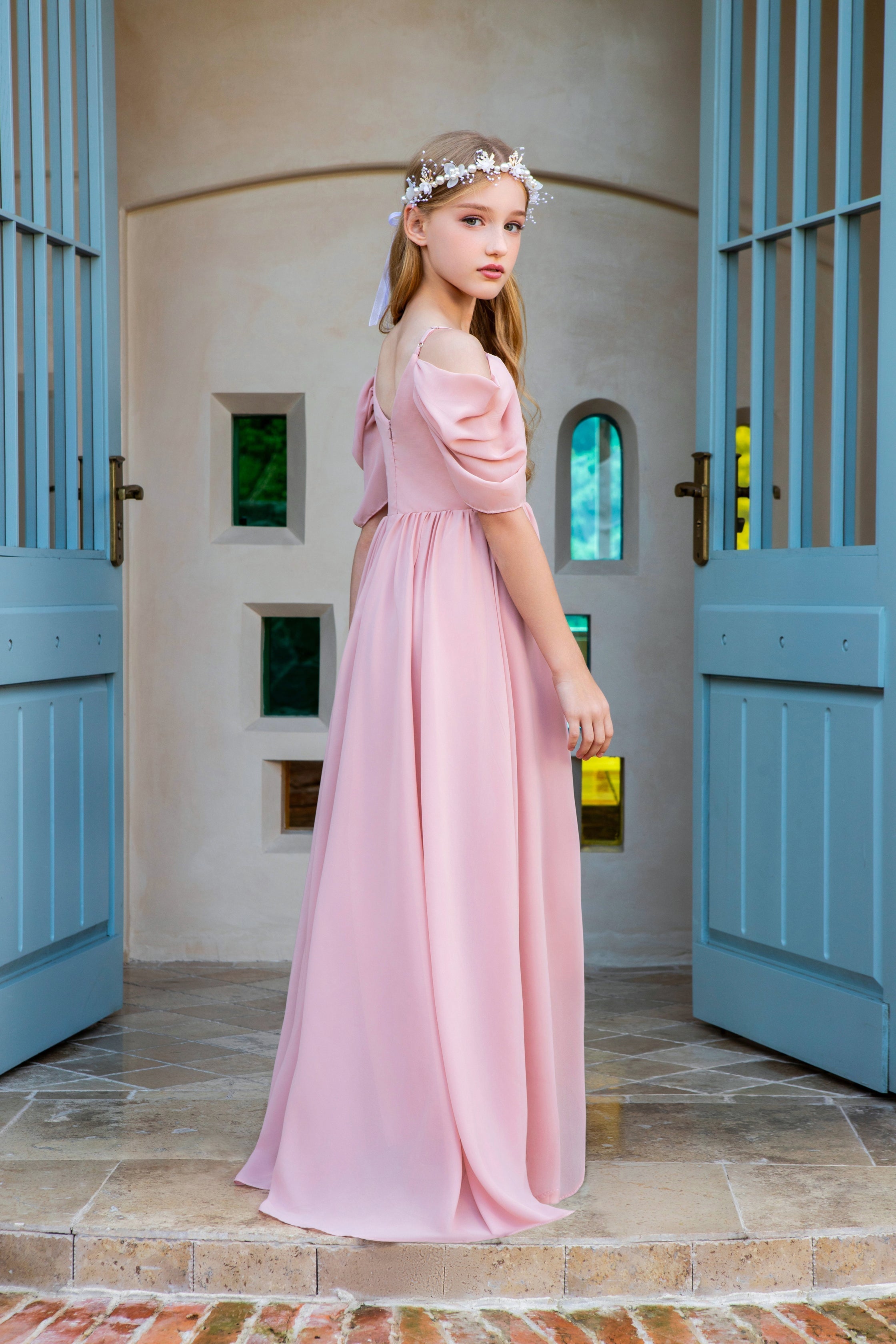 Pink Flower Girl Dress