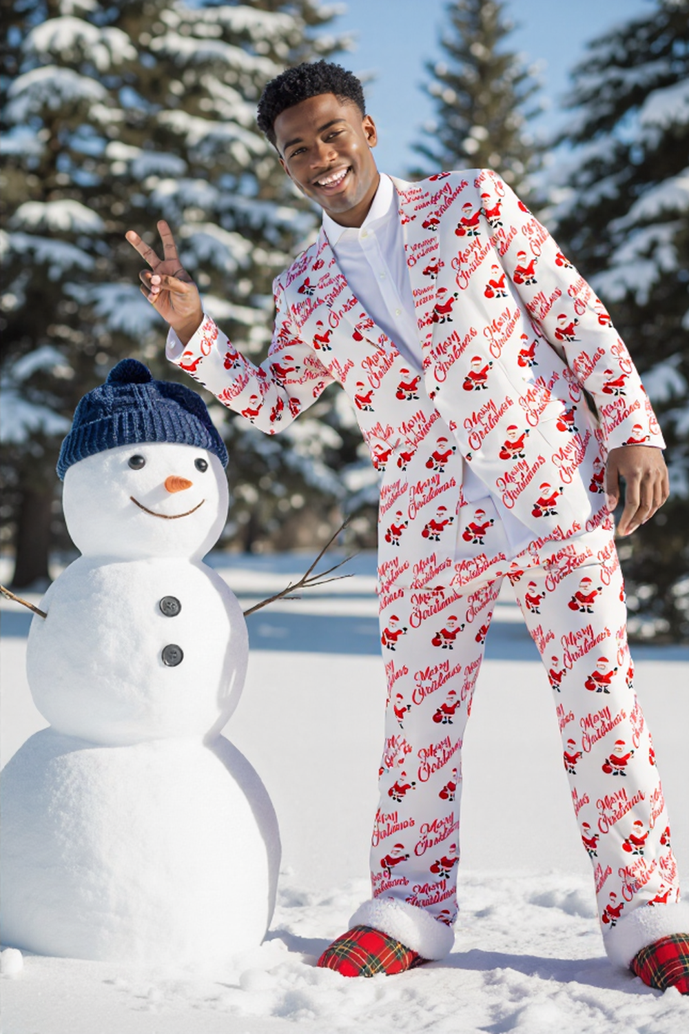 Men's Santa Claus Christmas Eve Party 2 Piece Suit