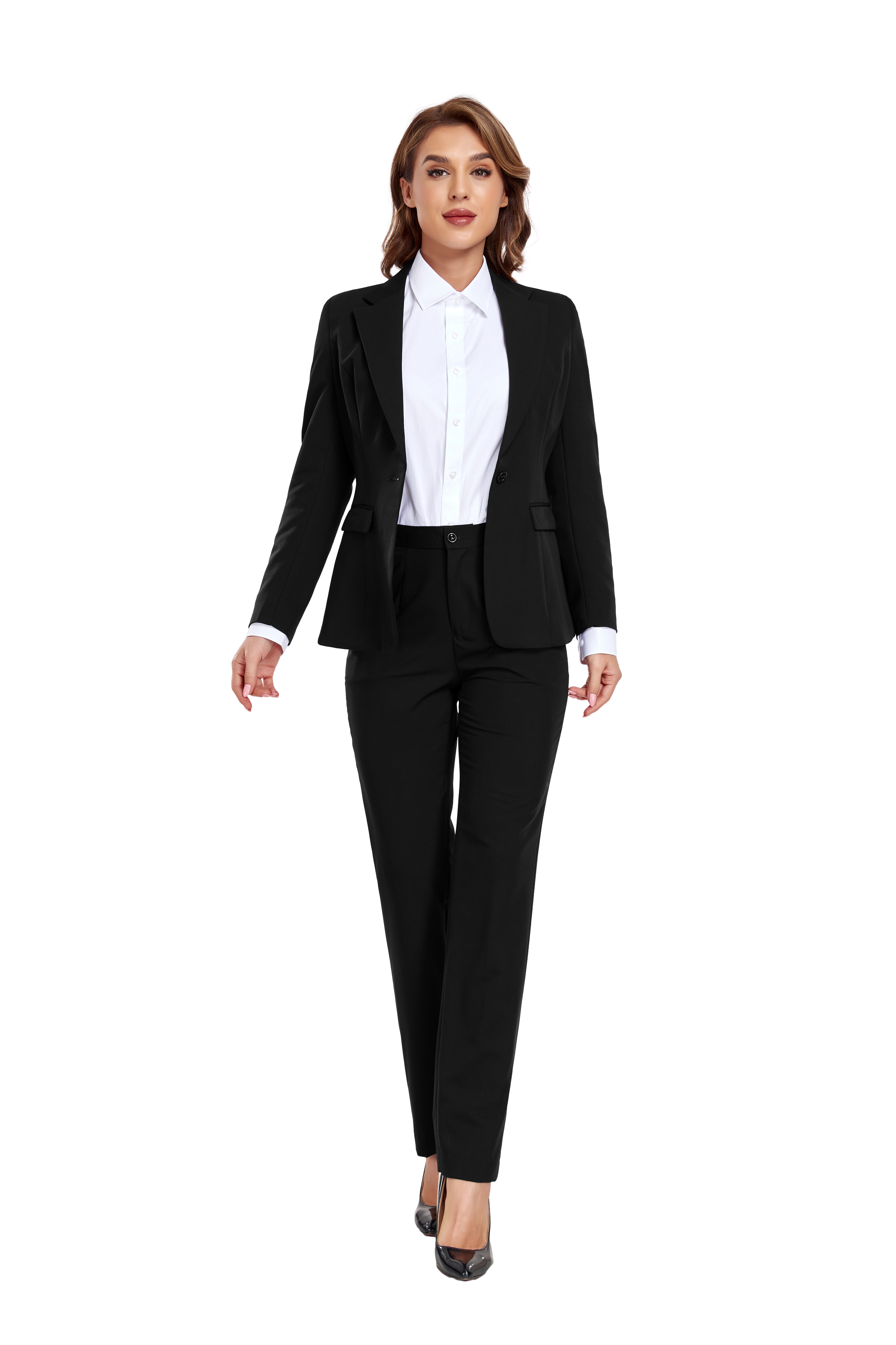 Women's Black Office Work 2 Piece Suit