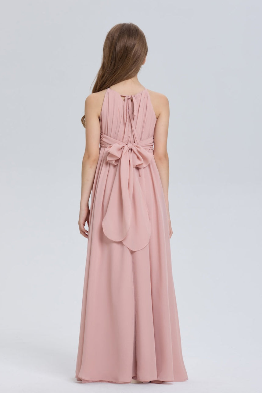 Stylish A-Line Halter Chiffon Flower Girl Dress