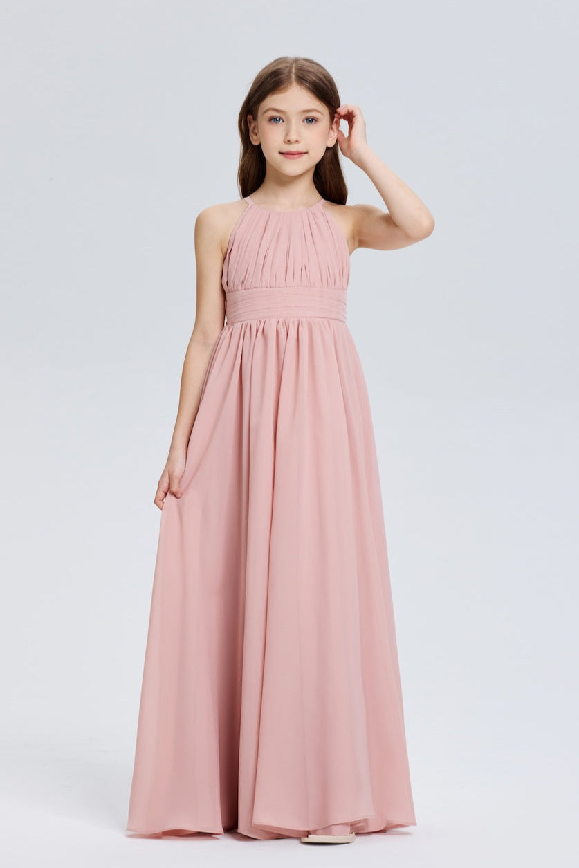 Stylish A-Line Halter Chiffon Flower Girl Dress
