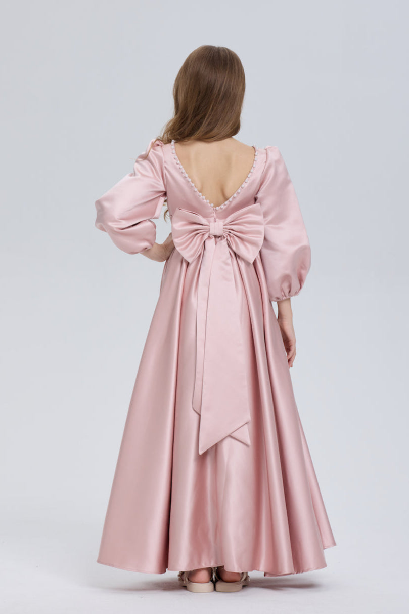 Graceful Princess Bows Chiffon Flower Girl Dress