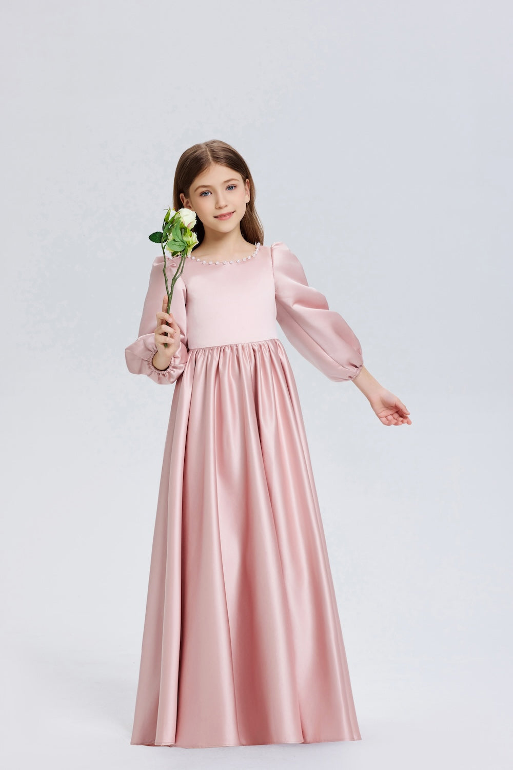 Graceful Princess Bows Chiffon Flower Girl Dress