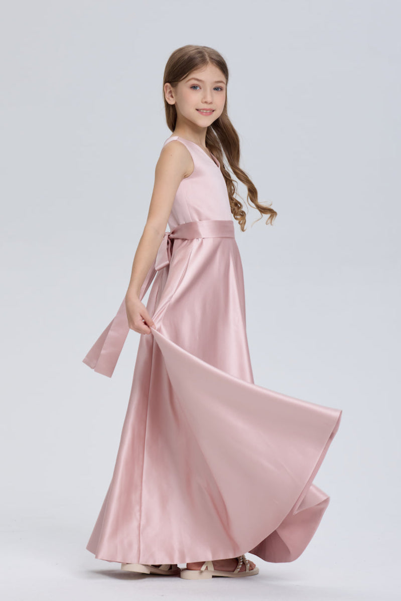 Charming V-Neck Sleeveless Chiffon Flower Girl Dress