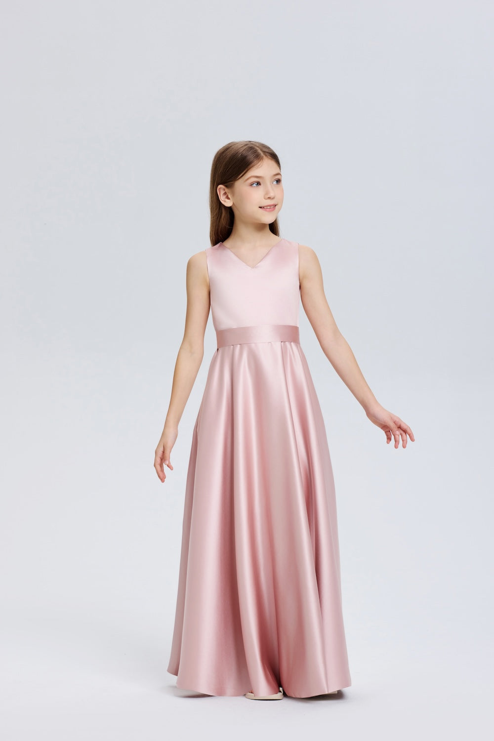 Charming V-Neck Sleeveless Chiffon Flower Girl Dress