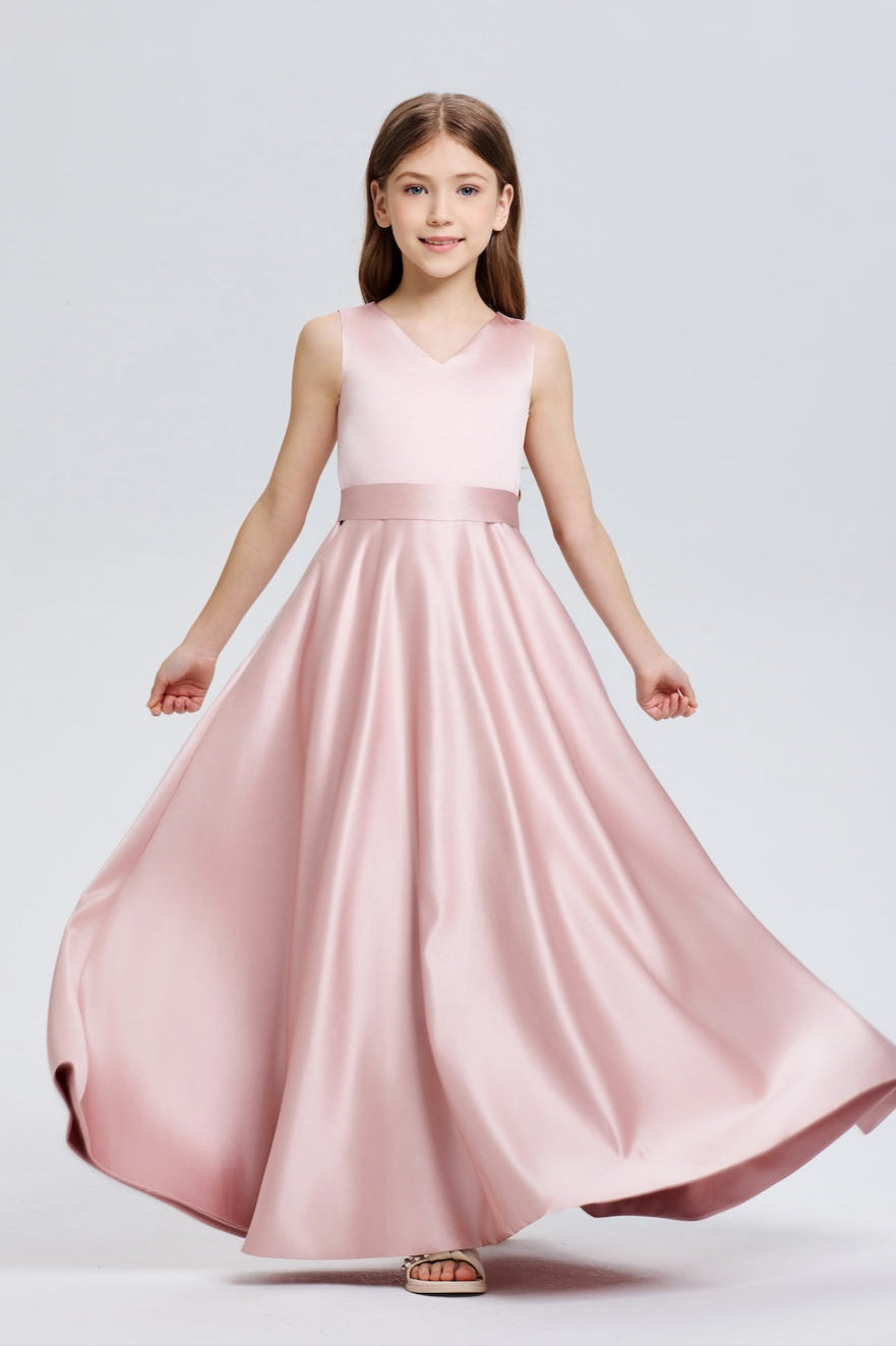 Charming V-Neck Sleeveless Chiffon Flower Girl Dress