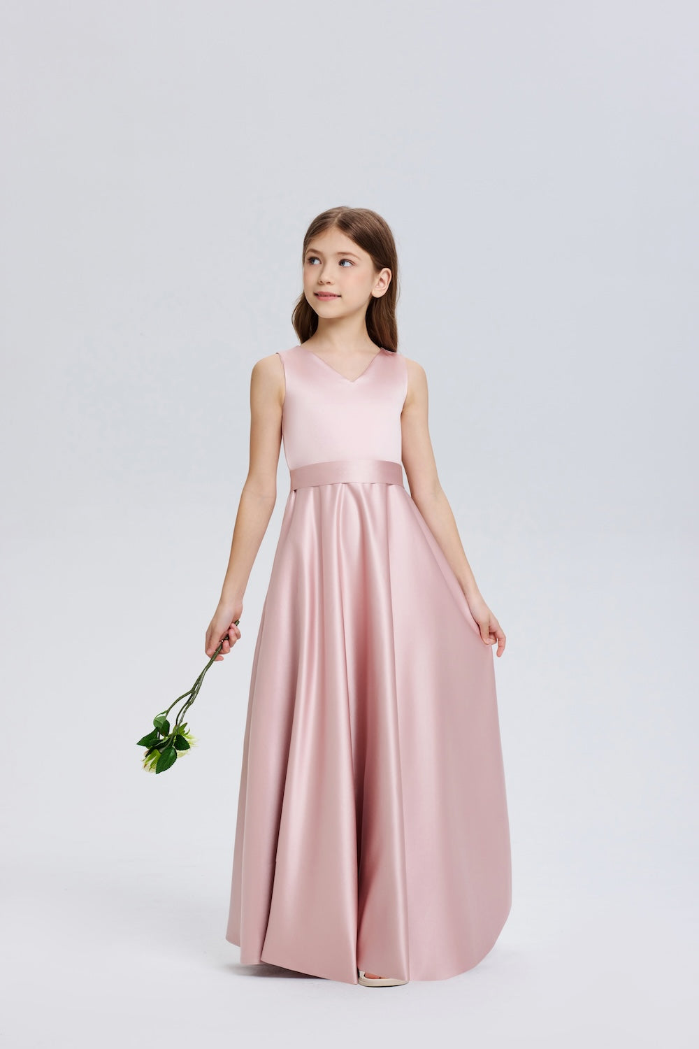 Charming V-Neck Sleeveless Chiffon Flower Girl Dress