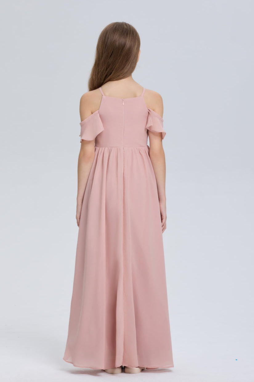 Pretty A-Line Off the Shoulder Chiffon Dress