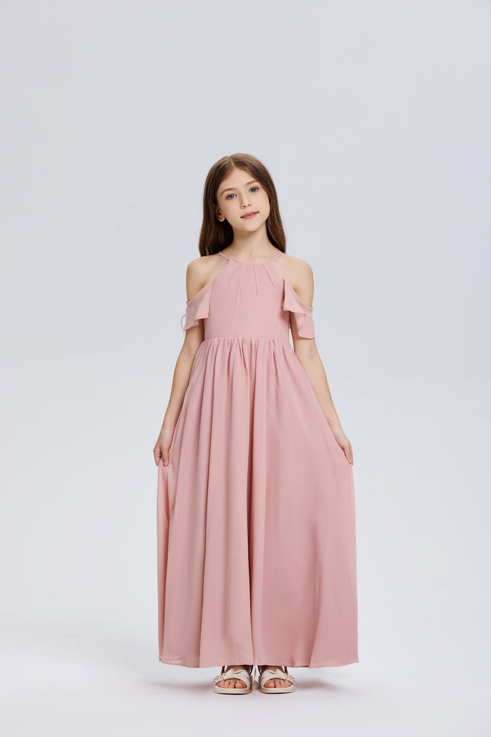 Pretty A-Line Off the Shoulder Chiffon Dress