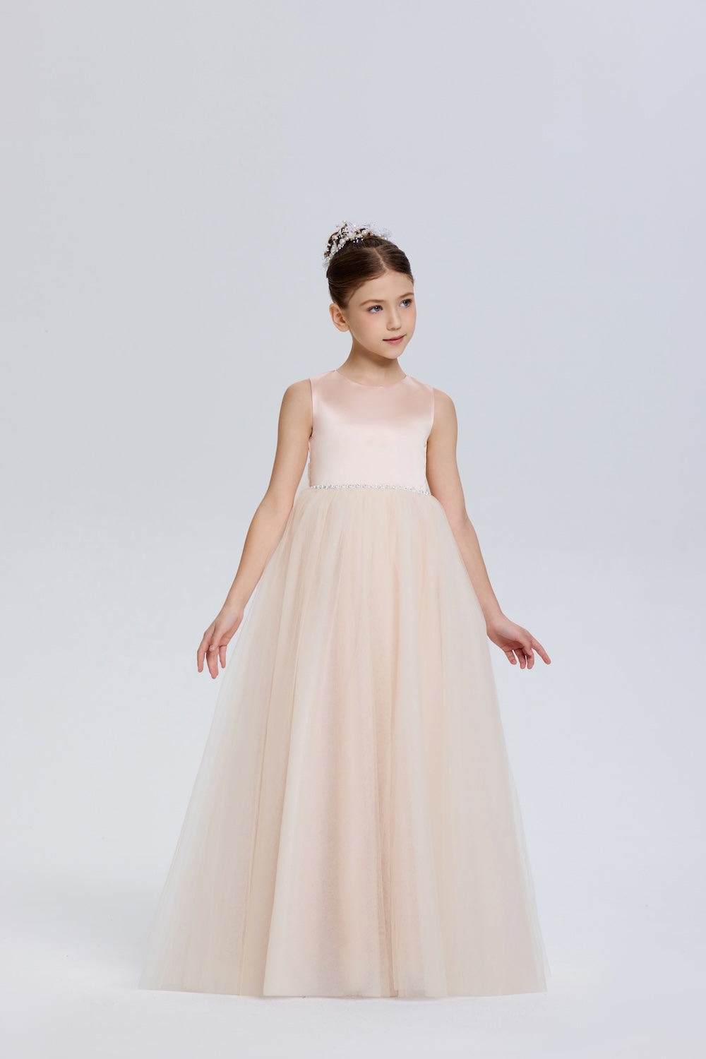 Romantic Princess A-Line Tulle Flower Girl Dress