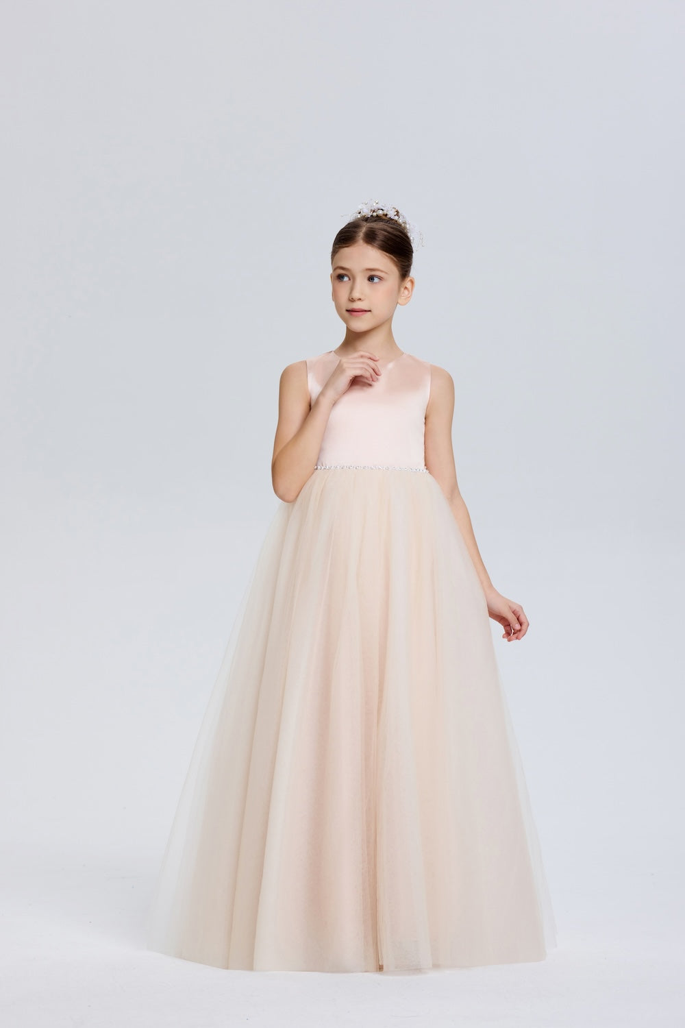 Romantic Princess A-Line Tulle Flower Girl Dress