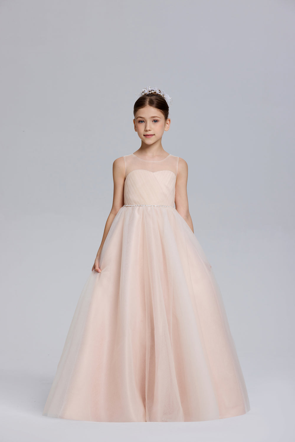 Sea Glass A-Line Bow Tulle Dress