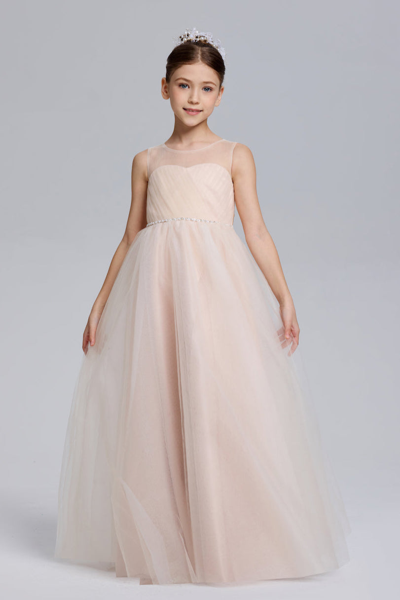 Sea Glass A-Line Bow Tulle Dress