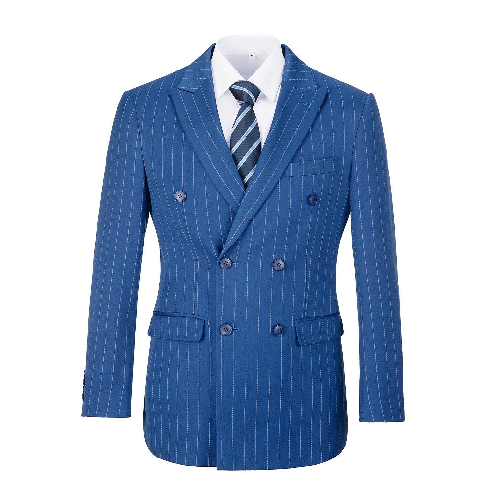 Men's Stripe Double Breasted Blazer