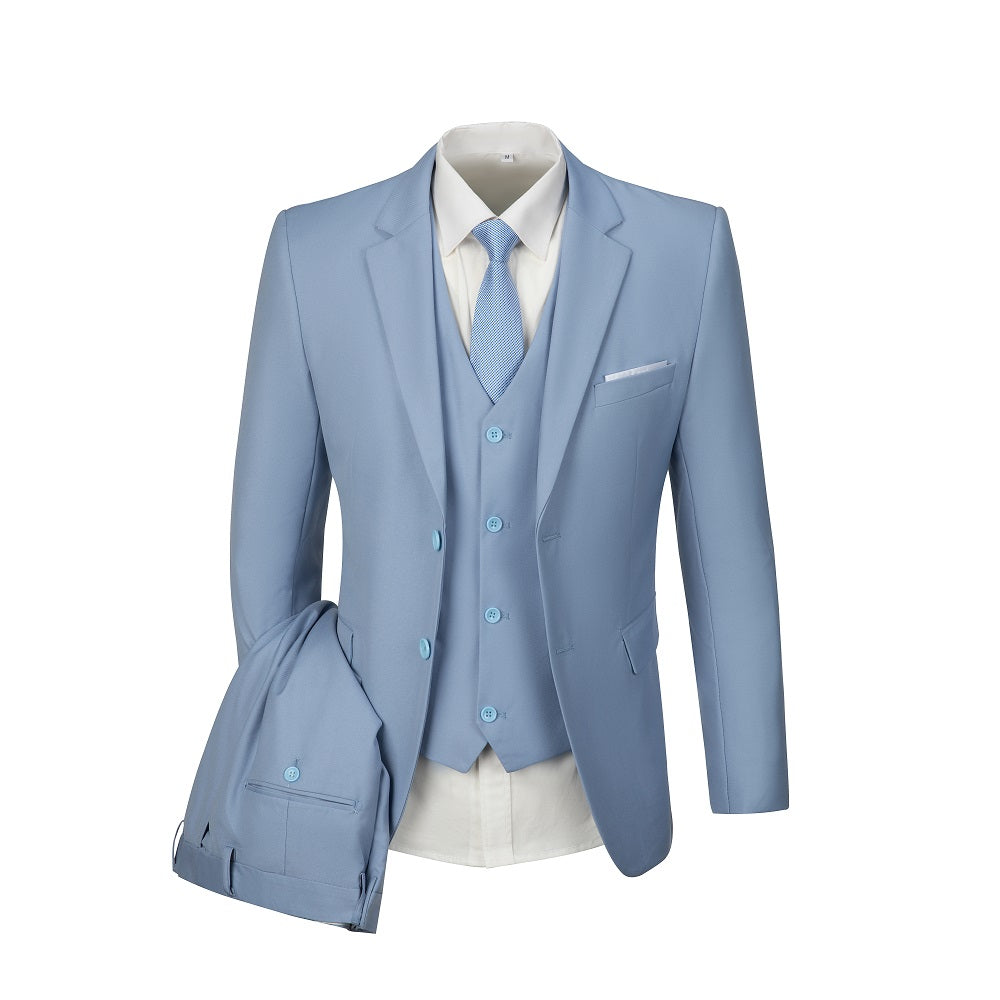 Two Button 3-Piece Men's Suit Modern Fit and Stylish Design (MORE COLORS+)