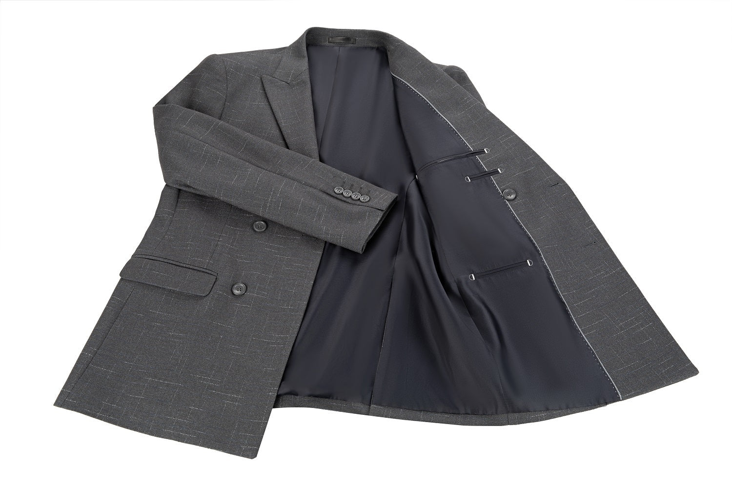 Men's Plaid Double Breasted Blazer