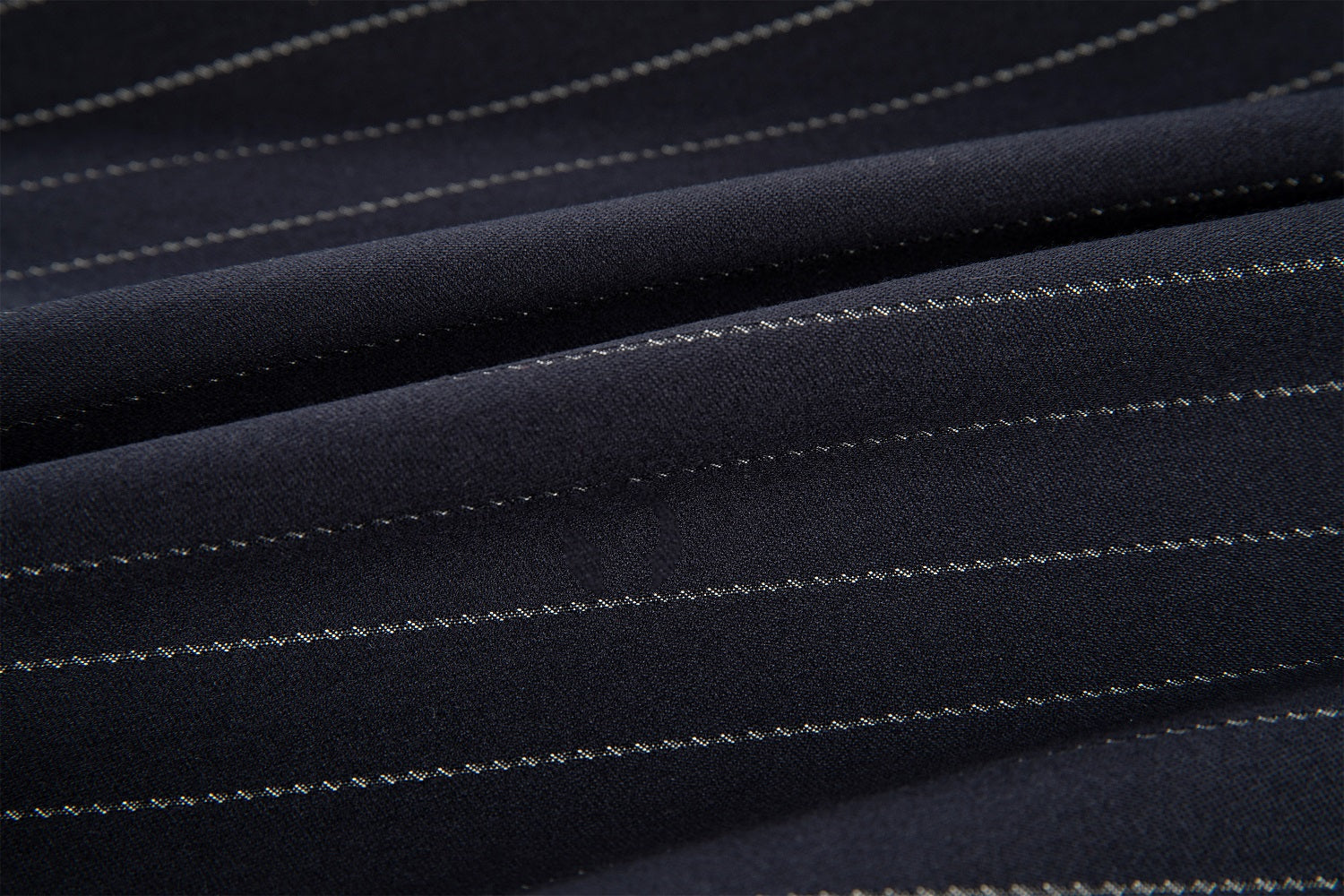 Fabric texture of navy pinstripe vest – premium business attire for men