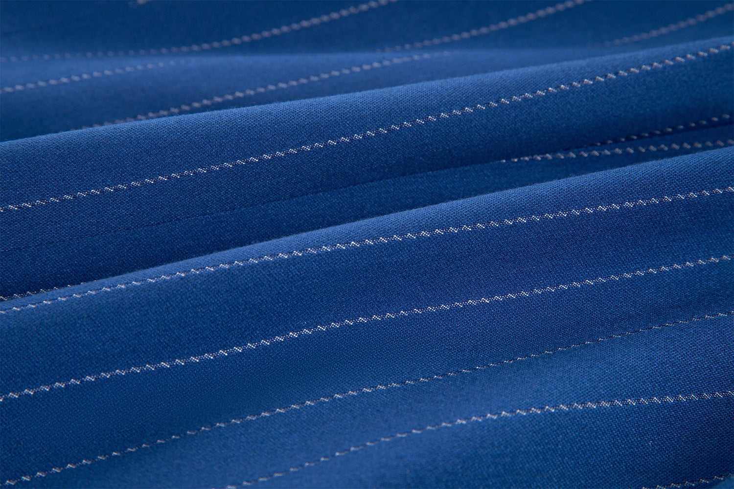 Royal blue stripe men's dress pants fabric - slim stripe weave for party/wedding/business