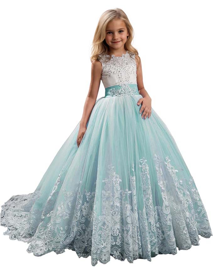 Princess Lilac Long Girls Pageant Dresses