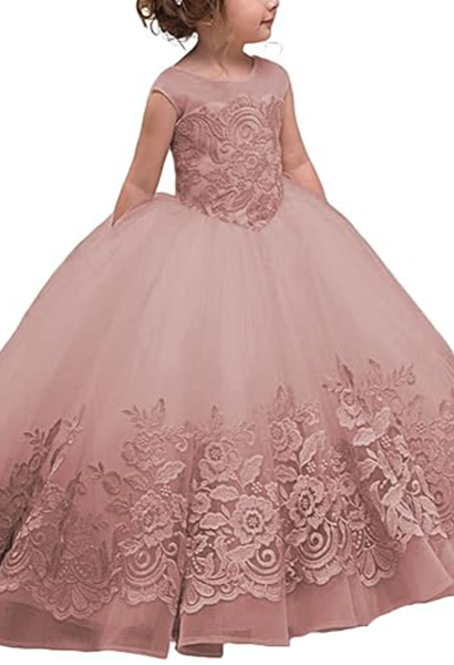 Flower Girl Dress for Wedding Bridesmaid Princess Party Gown