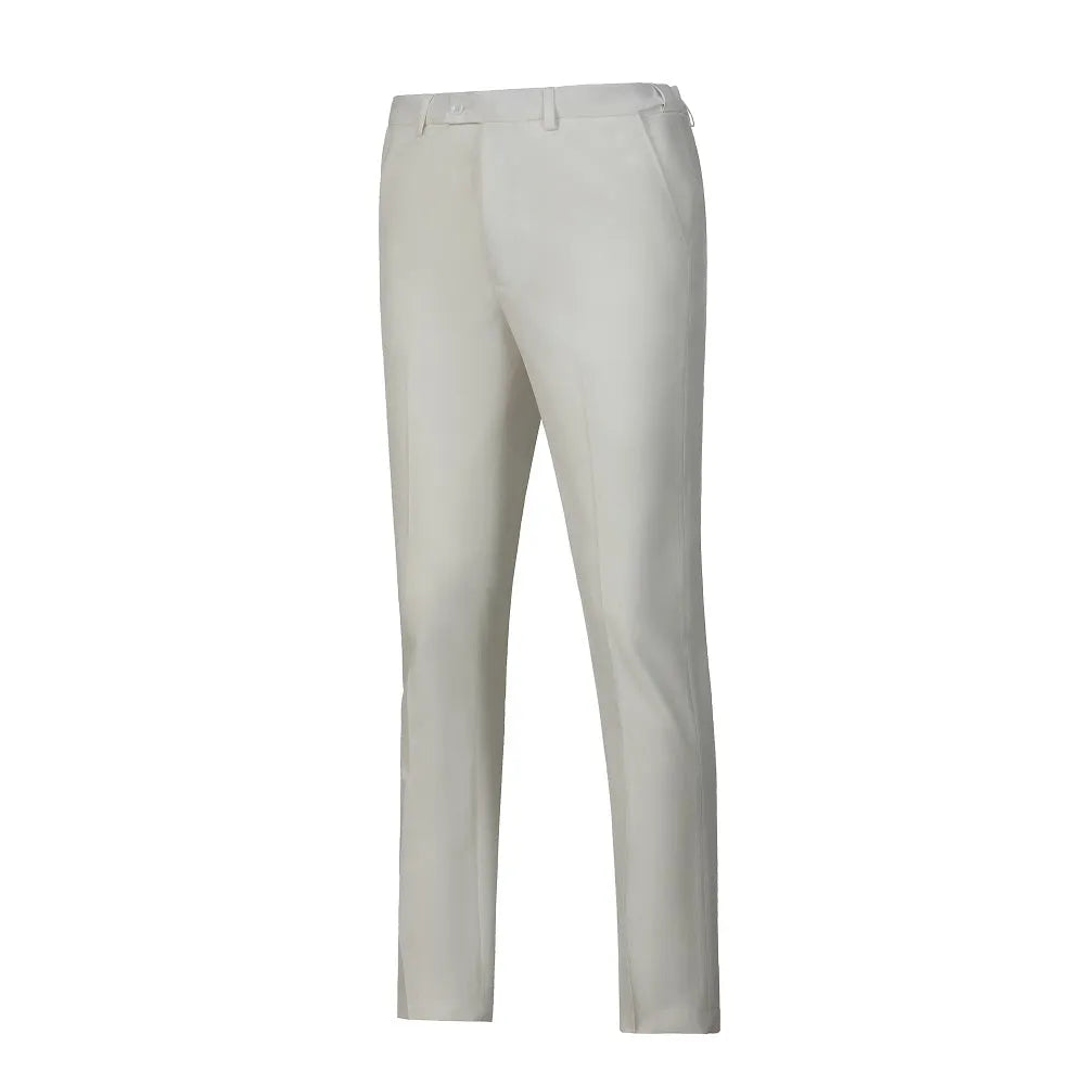 Ivory slim fit trousers for men – formal bottoms from 3 piece wedding set