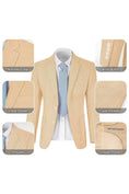 Load image into Gallery viewer, Orange-and-white seersucker blazer showcasing pockets, lapels, and textured fabric for comfort.