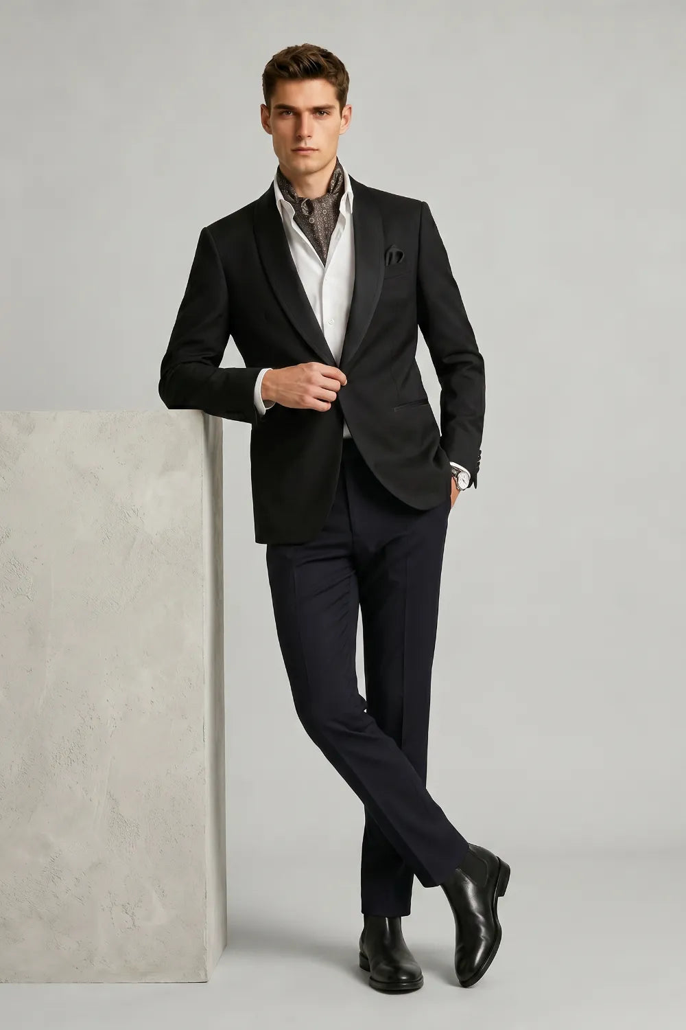 Men's Black Single Breasted Tuxedo