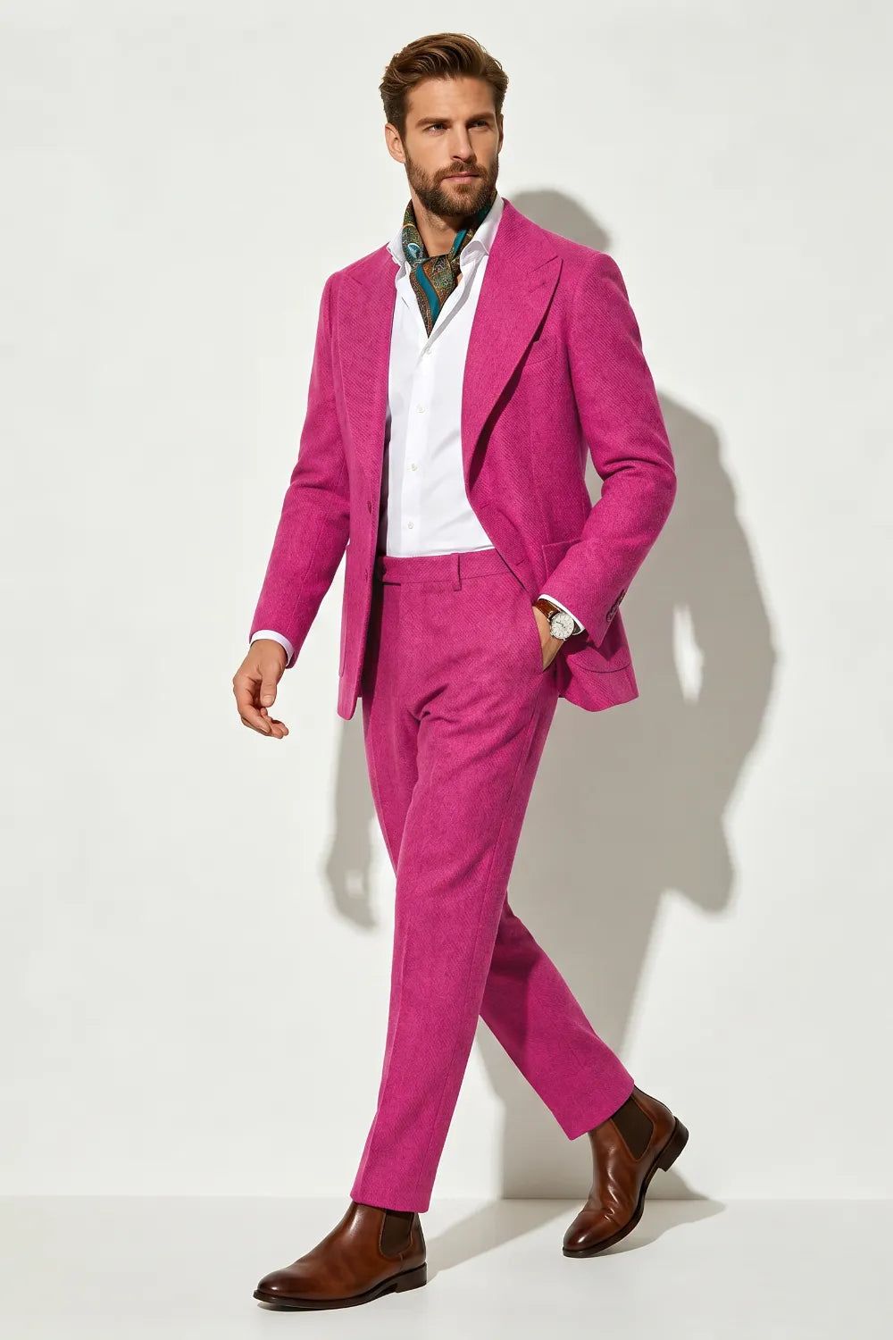 Men's Summer Linen Blend 2 Piece Suit