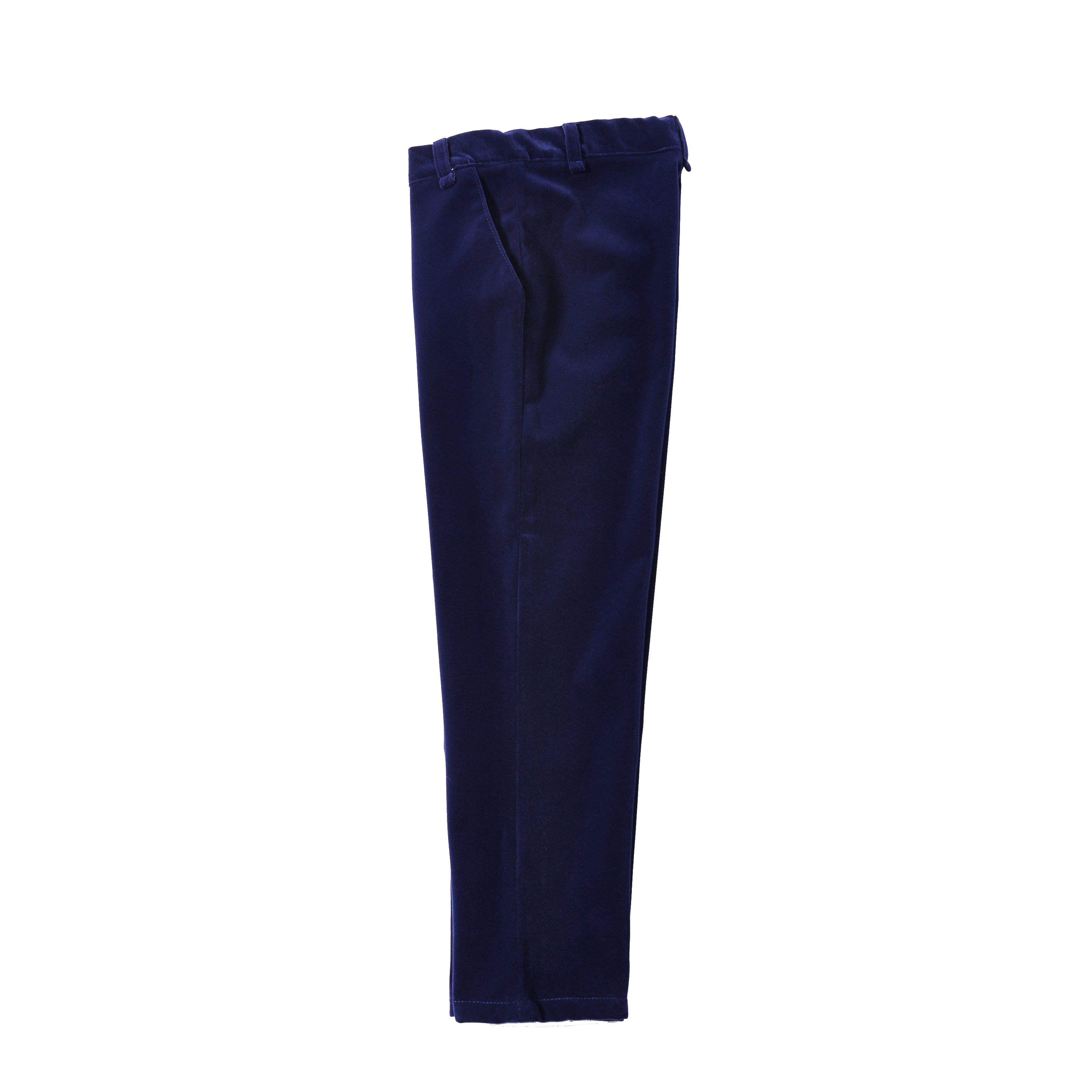 Navy velvet boys' formal pants - slim fit trousers, part of 3-piece suit for weddings/events