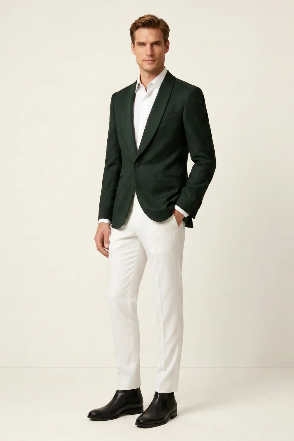 Men's Dark Green Resort Formal 2-Piece Suit