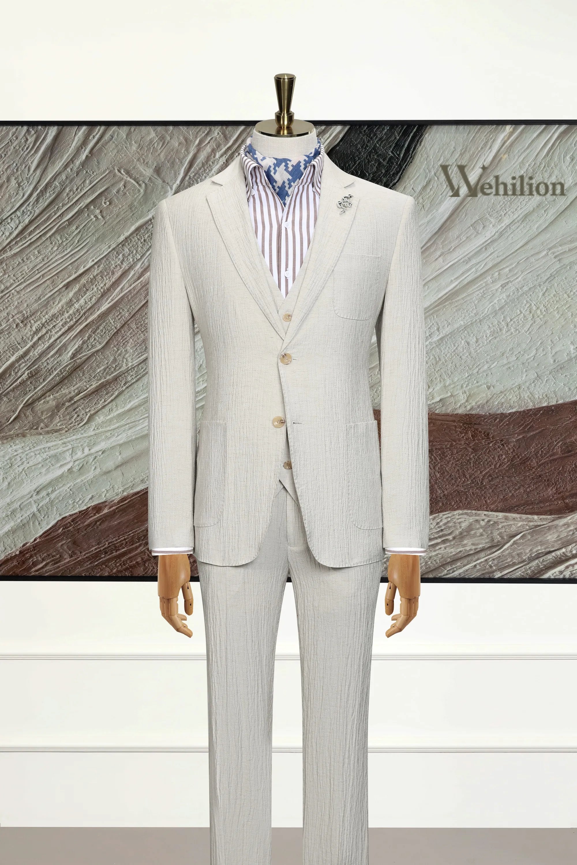 Men's Summer Linen 3 Piece Suits