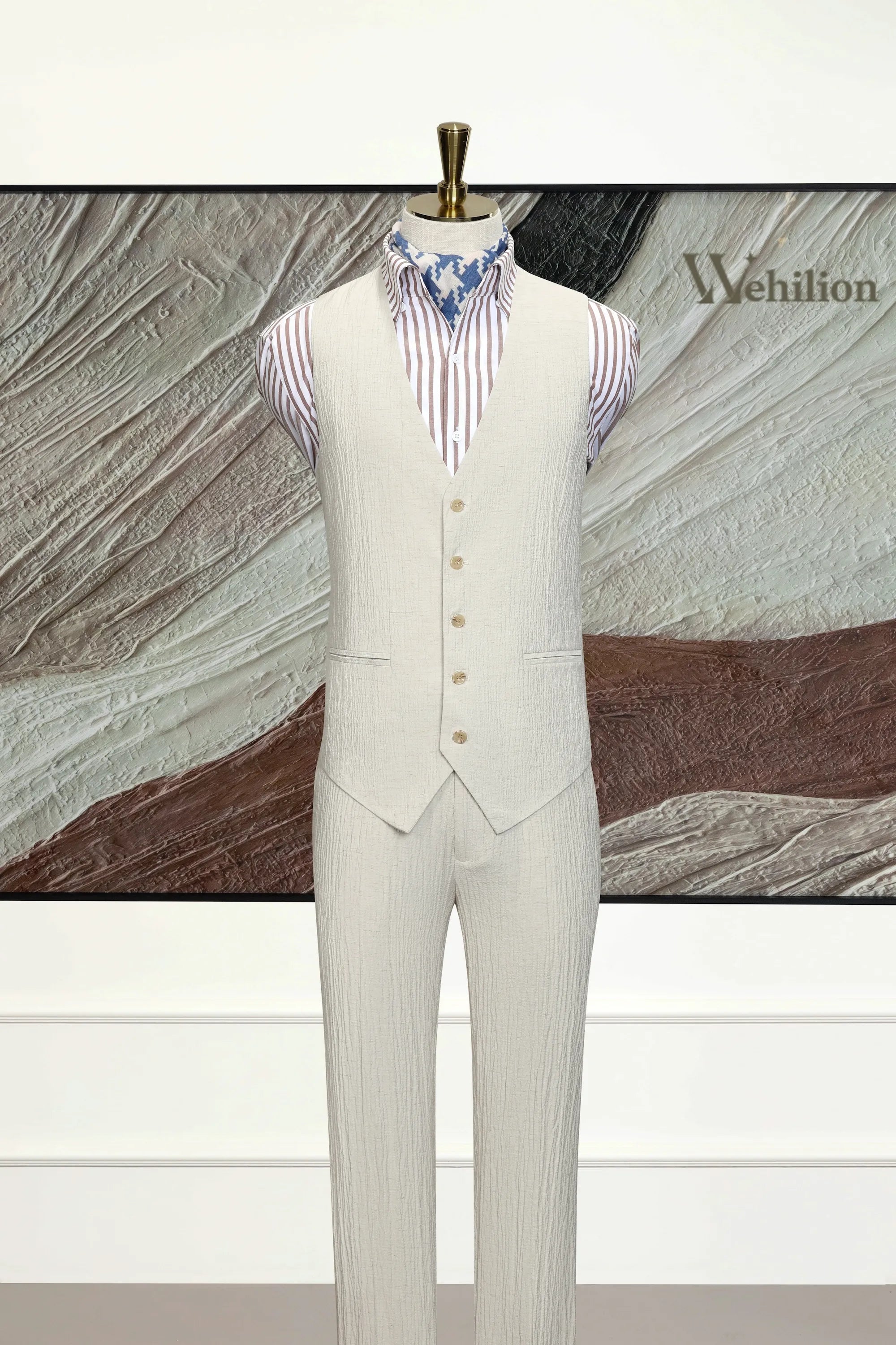 Men's Summer Linen 3 Piece Suits