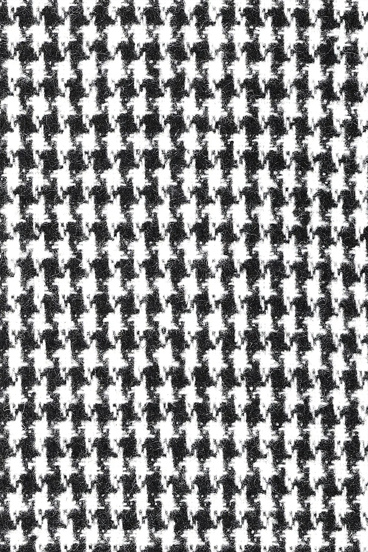 Men's Black-and-White Houndstooth 2 Piece Suits