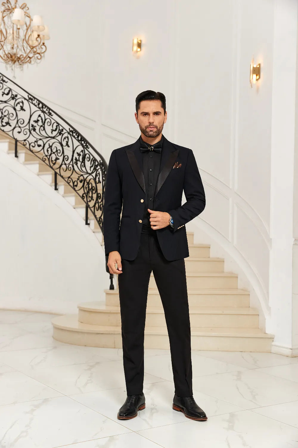 Men's Black Custom Fit Blazer