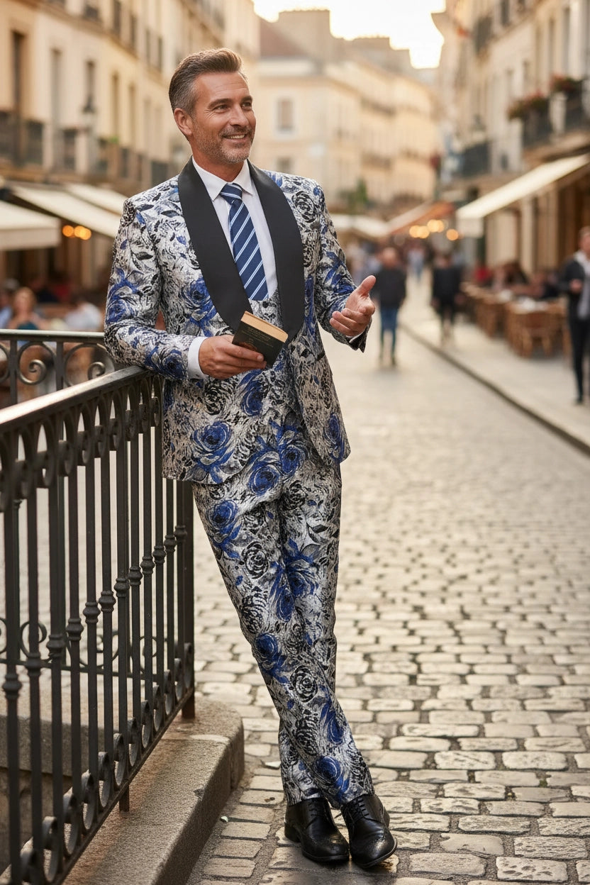 Men's Baroque Blossom 3 Piece Suit