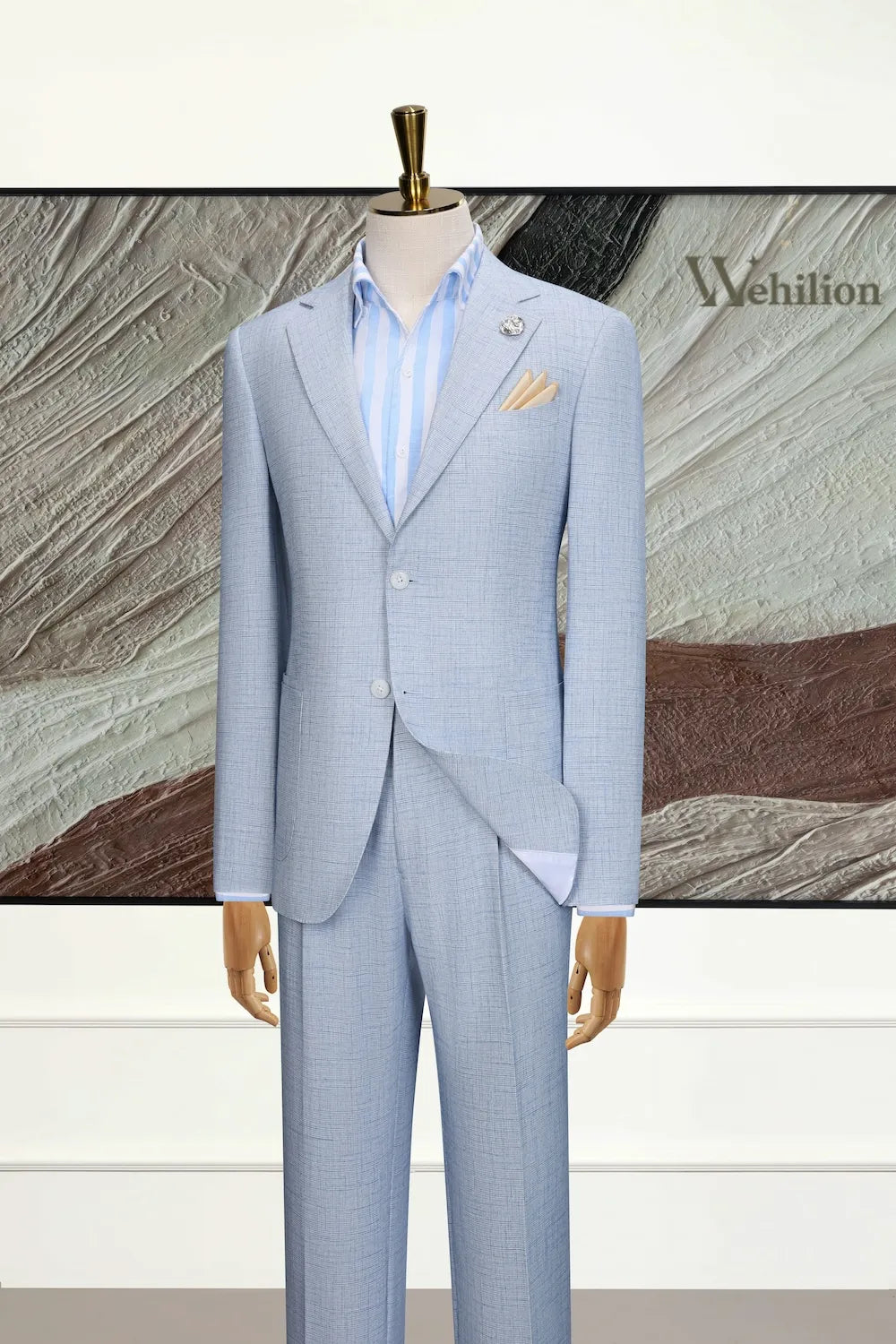 Men's Modern Check Pattern 3 Piece Suits