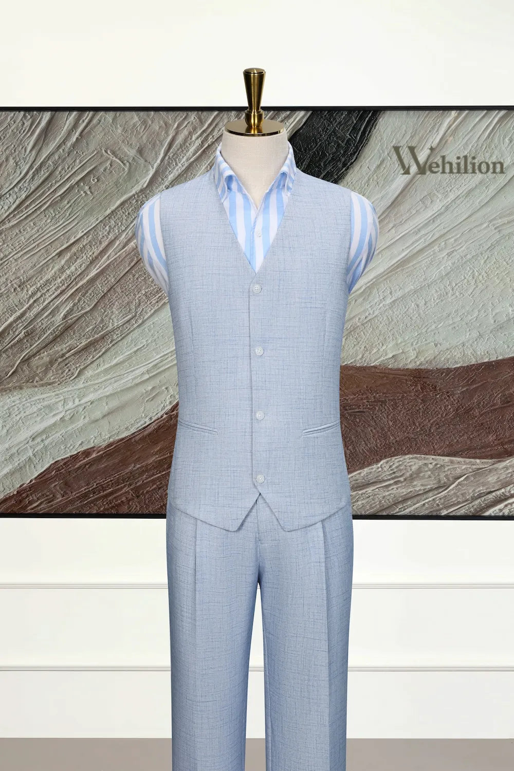 Men's Modern Check Pattern 3 Piece Suits