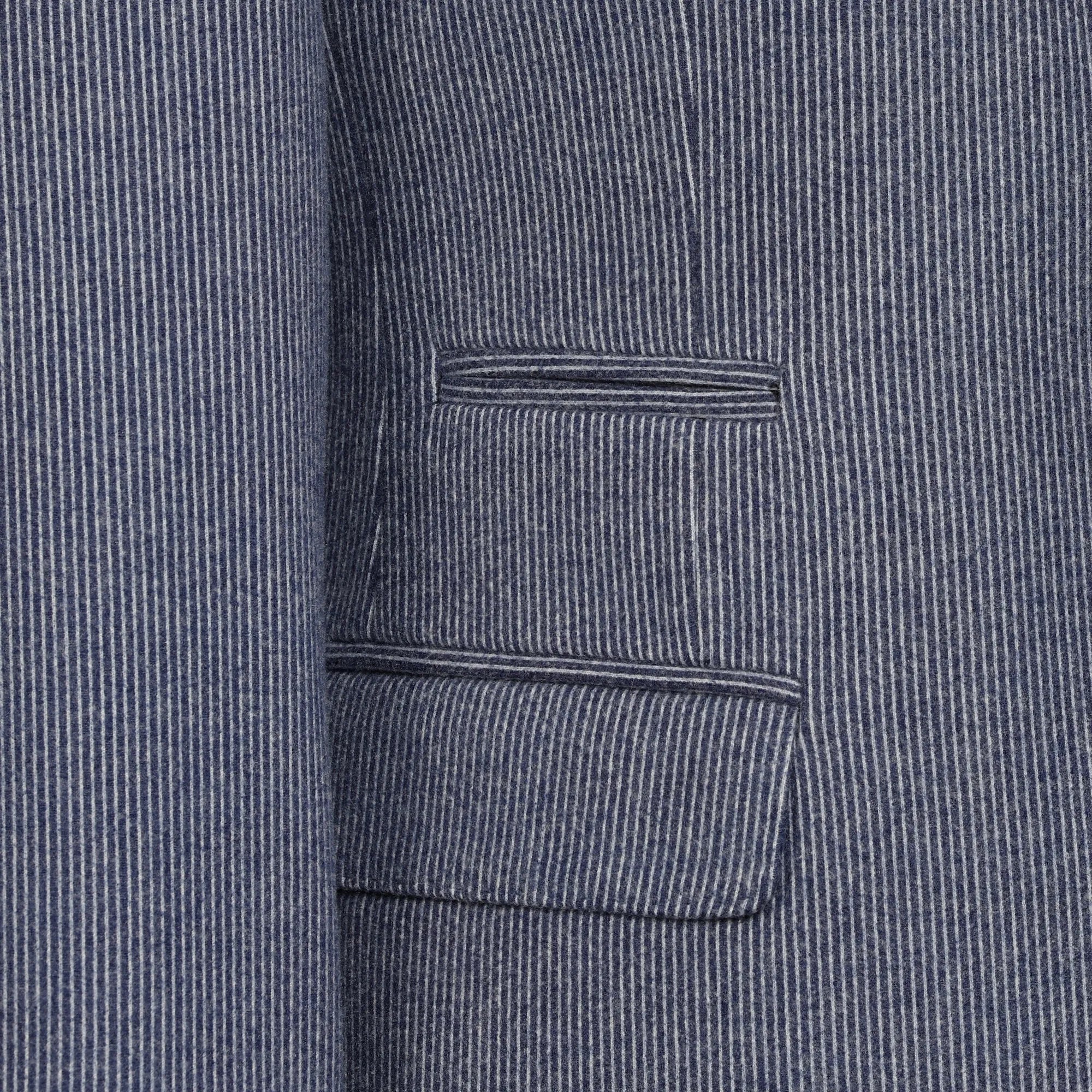 Men's Blue Pinstripe Herringbone 2 Piece Suits
