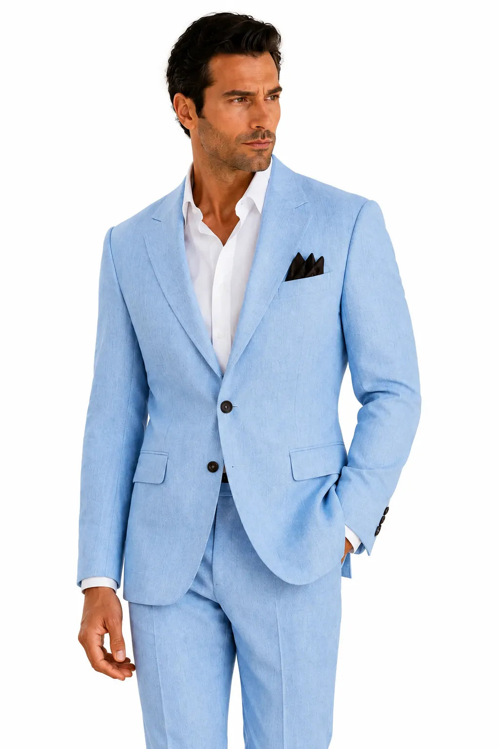 Men's Linen Refined Spring Wedding 2 Piece Suit