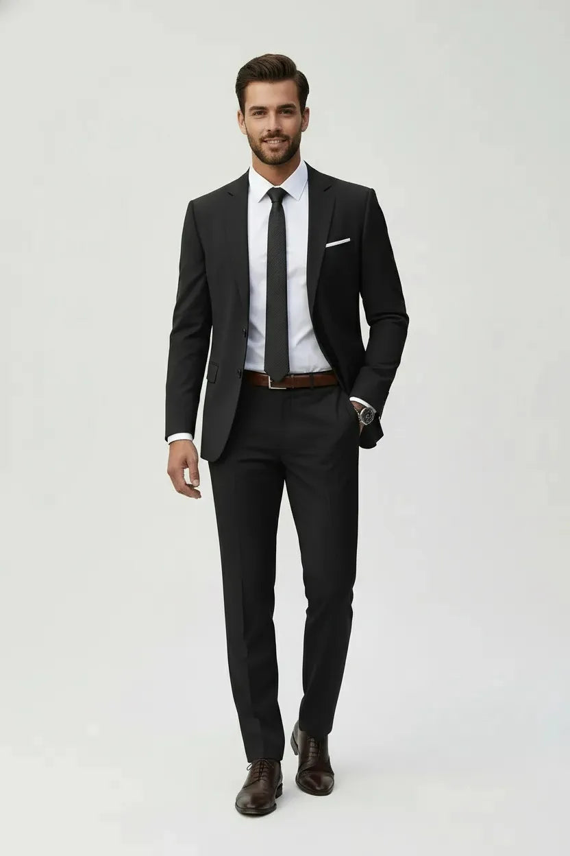 Men's Business Slim Fit 2 Piece Suit