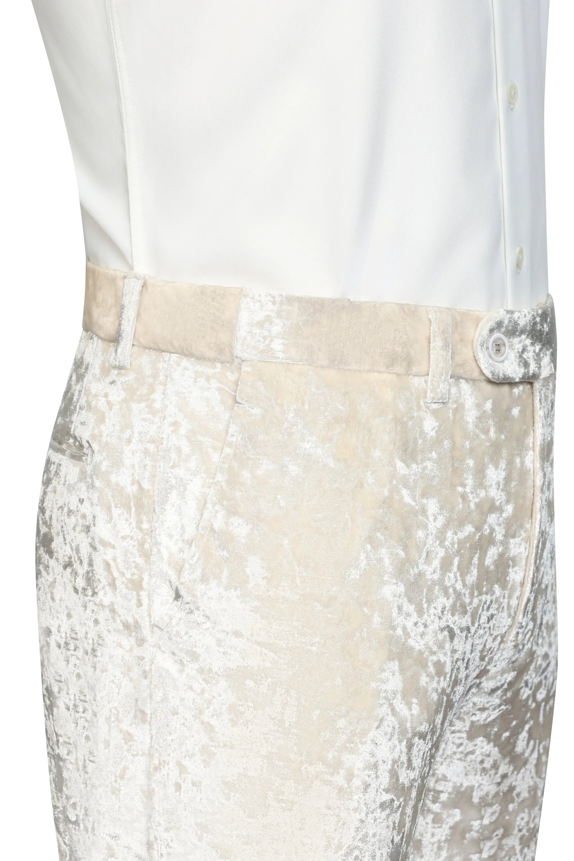 Men's Champagne Velvet Shawl Lapel 3 Piece Suit