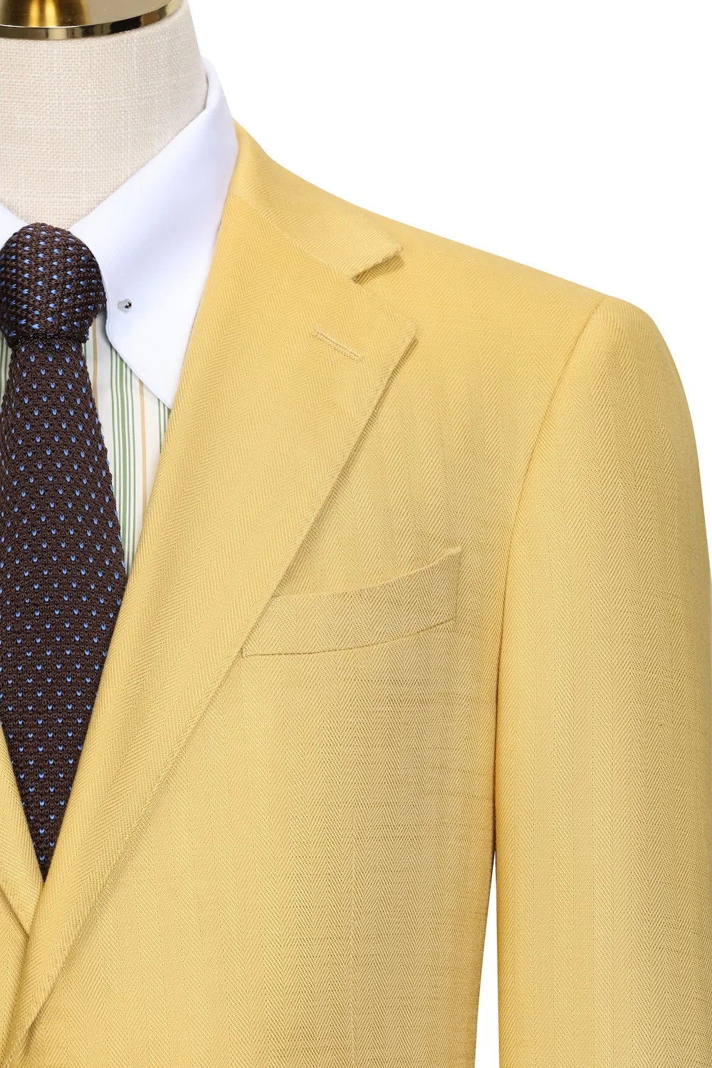 Men's Yellow Tencel Linen 3 Piece Suits