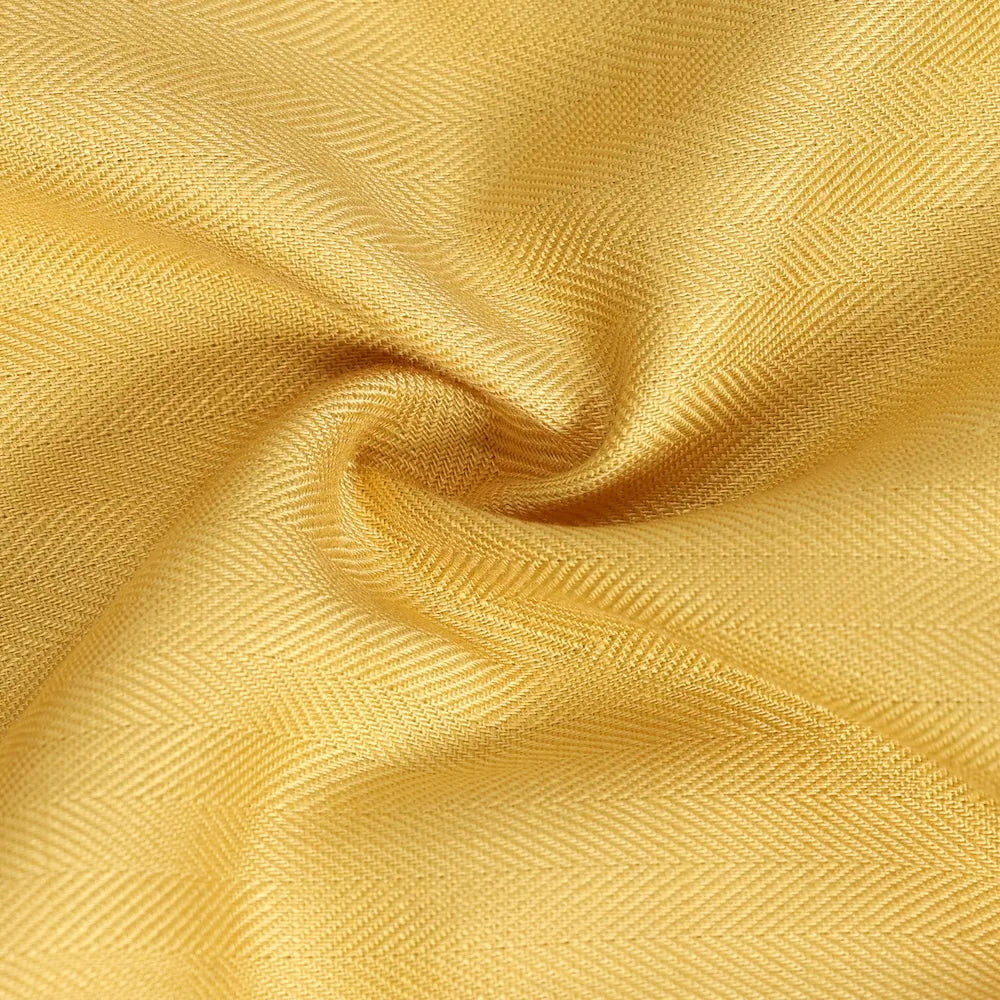 Men's Yellow Tencel Linen 3 Piece Suits