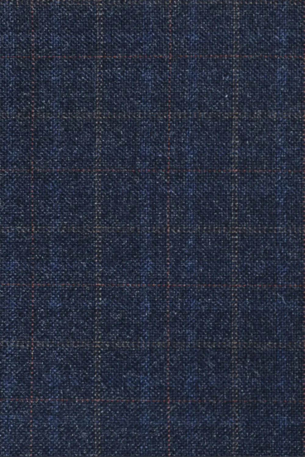 Men's Blue Windowpane Double Breasted 2-Piece Suit