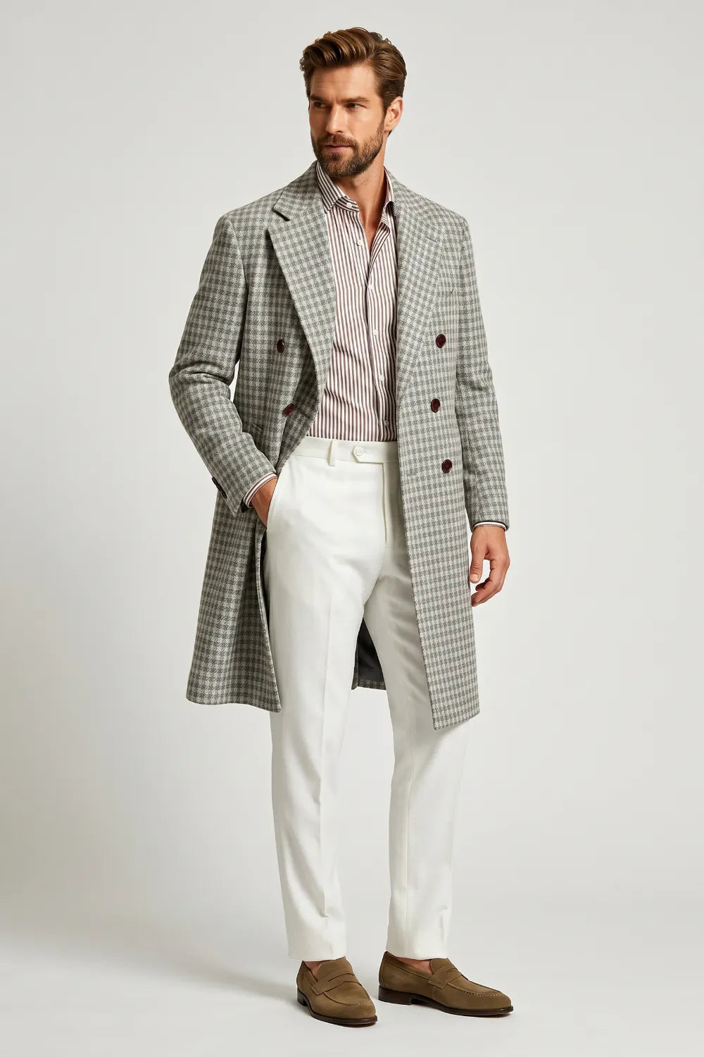 Costume 2 pièces homme coupe ajustée, croisé