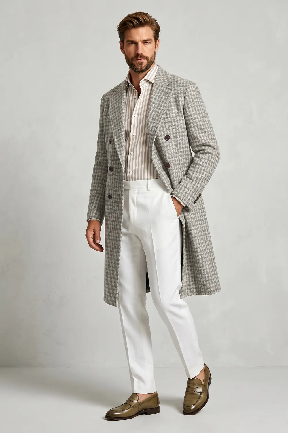 Costume 2 pièces homme coupe ajustée, croisé