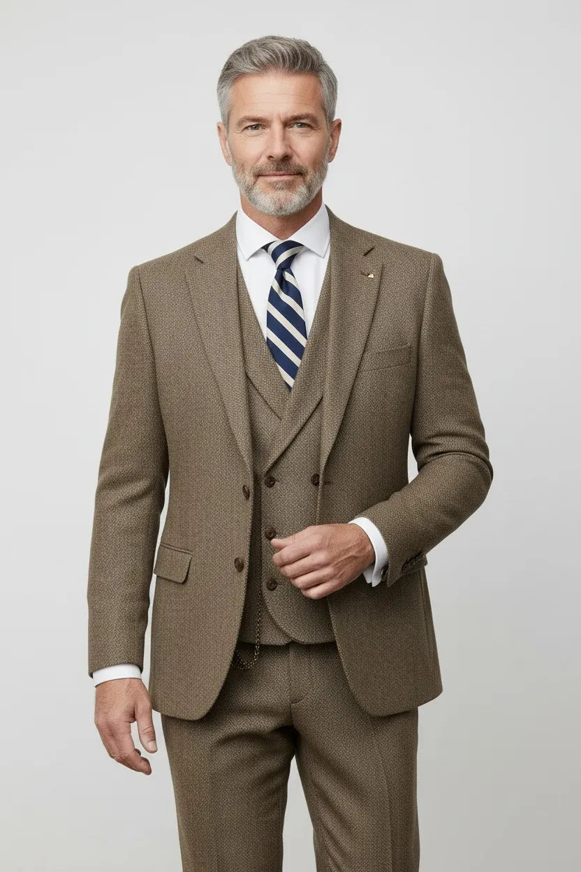 Men's Heritage Herringbone 3 Piece Suits