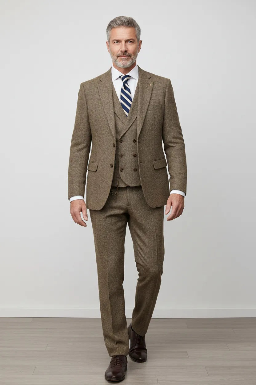 Men's Heritage Herringbone 3 Piece Suits
