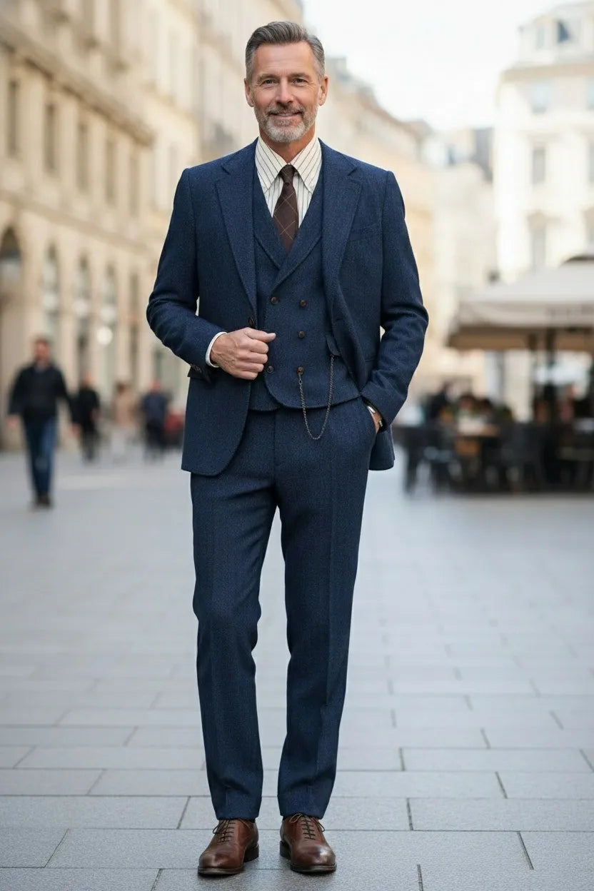 Men's Heritage Herringbone 3 Piece Suits