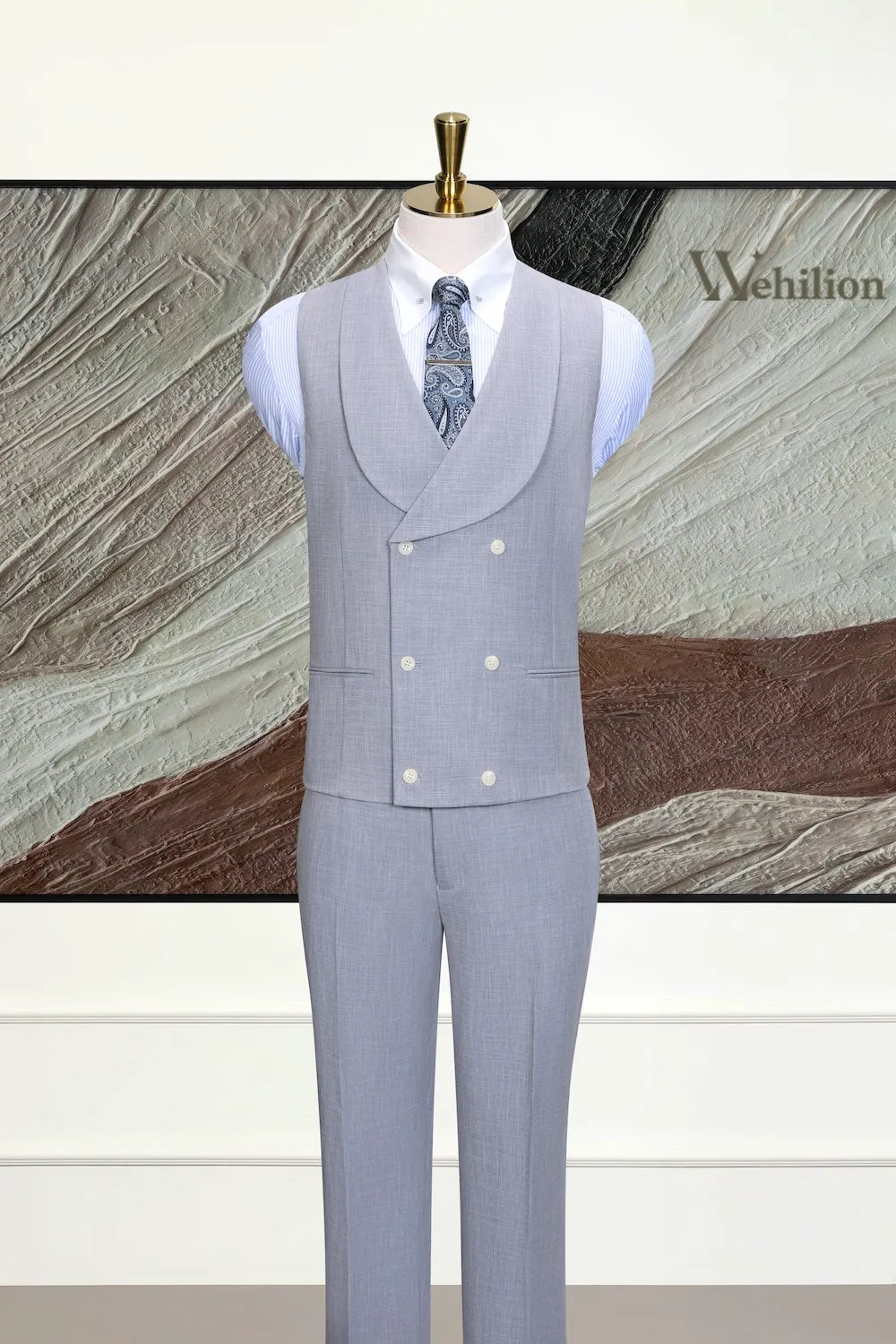Men's Lightweight Acetate Linen 3 Piece Suits
